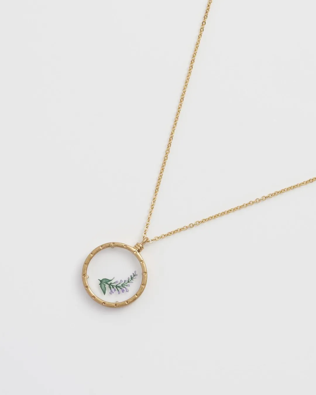 Hot Fable England Lavender Monocle Necklace