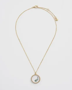 Hot Fable England Lavender Monocle Necklace