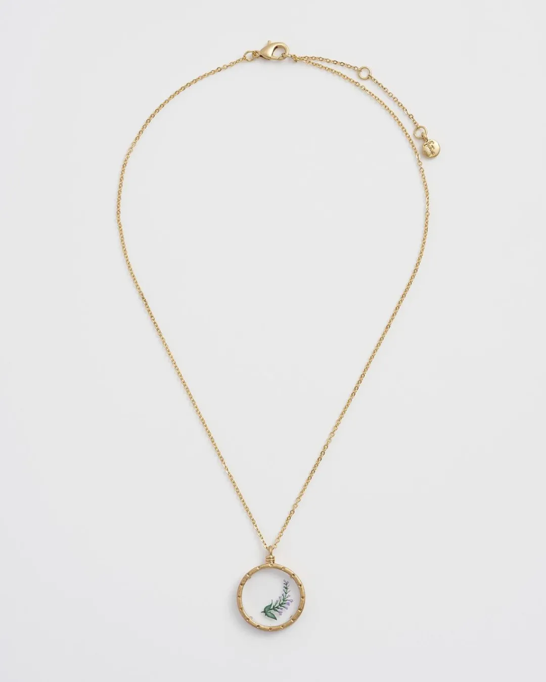 Hot Fable England Lavender Monocle Necklace