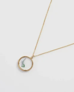 Hot Fable England Lavender Monocle Necklace