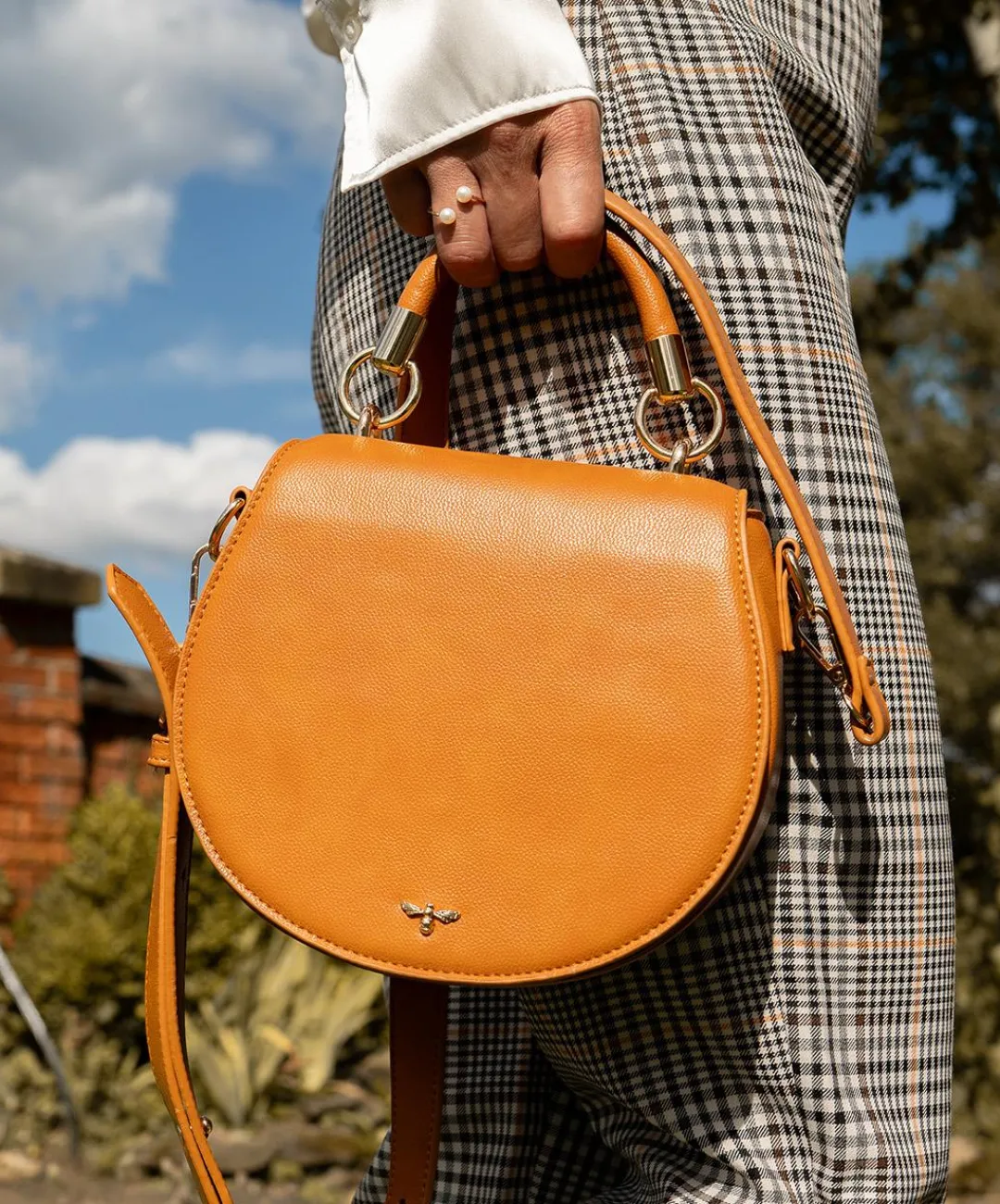 Best Fable England Liberty Saddle bag Tan Vegan Leather