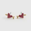 Fashion Fable England Lovestruck Heart Earrings
