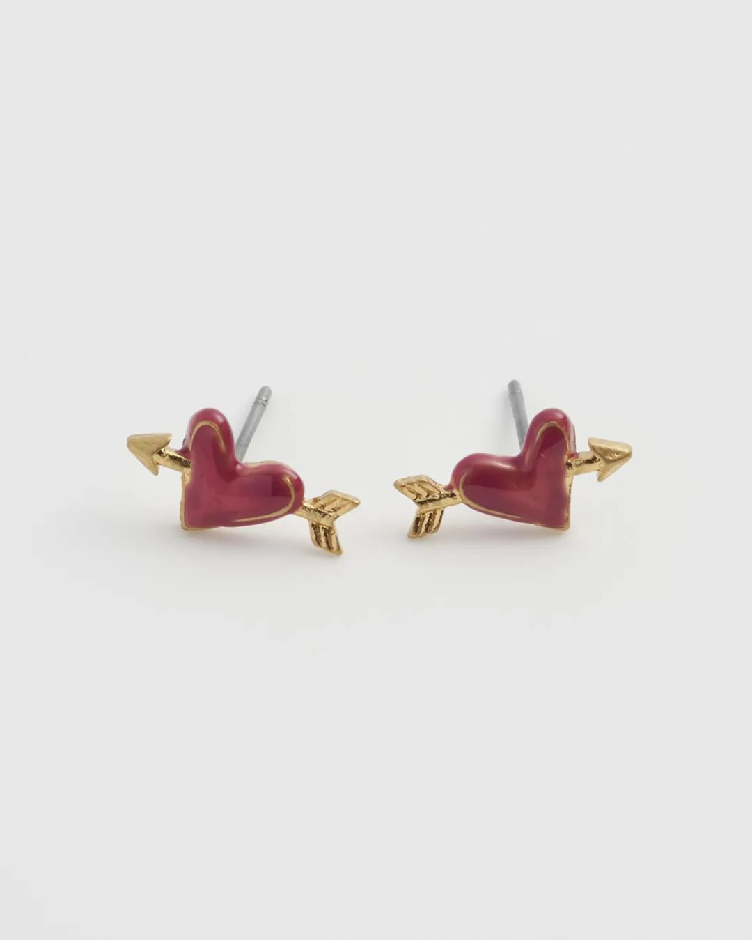 Fashion Fable England Lovestruck Heart Earrings