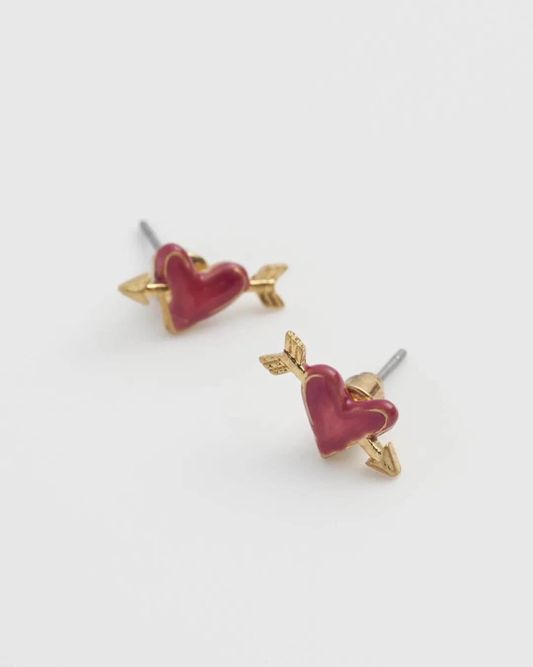 Fashion Fable England Lovestruck Heart Earrings