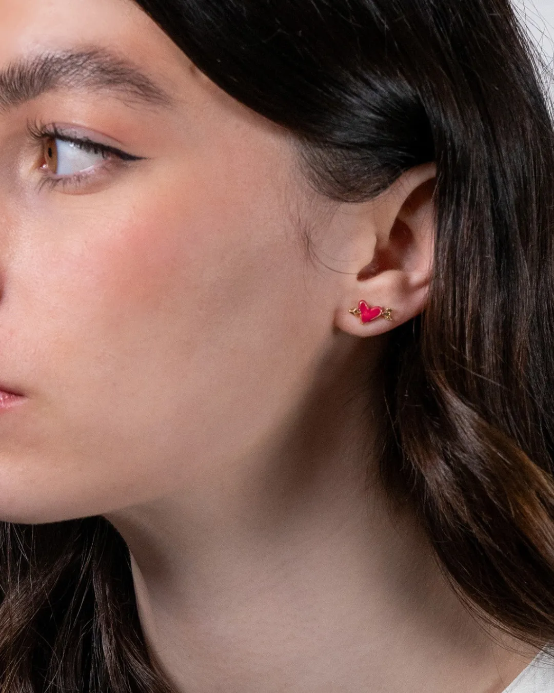 Fashion Fable England Lovestruck Heart Earrings