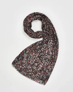 Clearance Fable England Magical Mushroom Black Lightweight Scarf