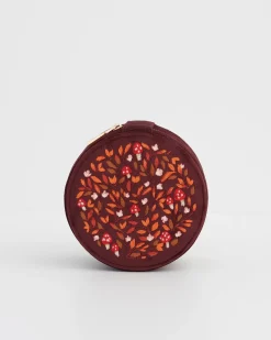 Discount Fable England Magical Mushroom Burgundy Velvet Jewelry Box