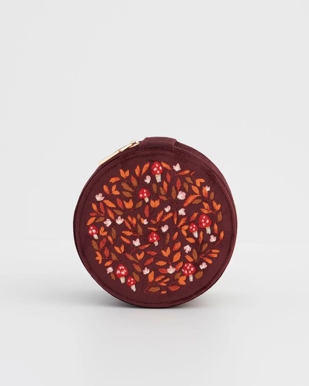 Discount Fable England Magical Mushroom Burgundy Velvet Jewelry Box