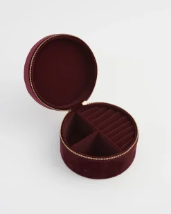 Discount Fable England Magical Mushroom Burgundy Velvet Jewelry Box