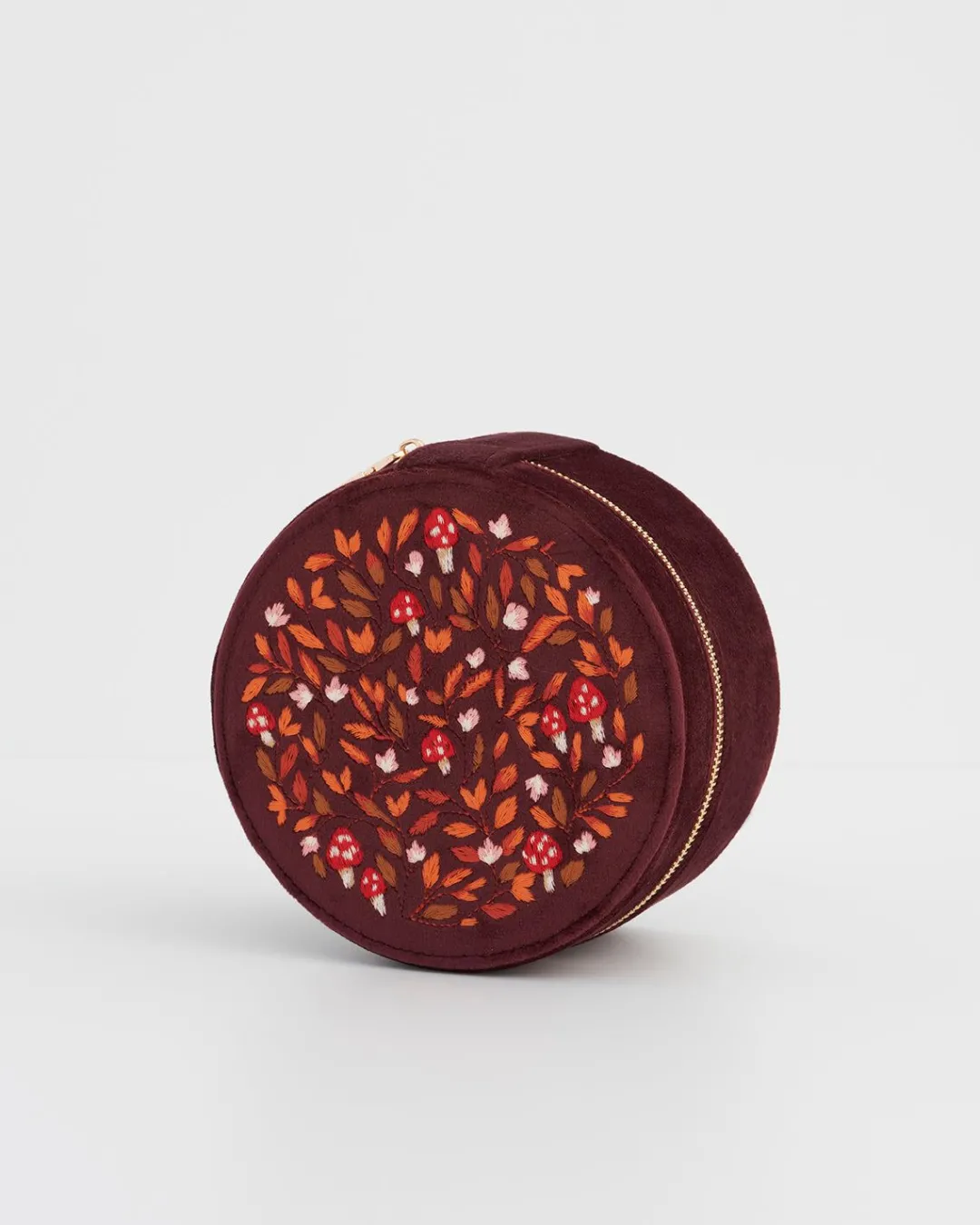 Discount Fable England Magical Mushroom Burgundy Velvet Jewelry Box