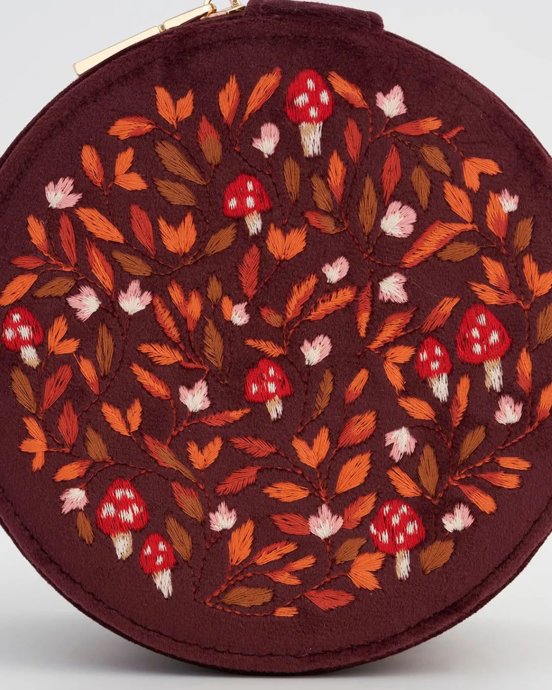Discount Fable England Magical Mushroom Burgundy Velvet Jewelry Box