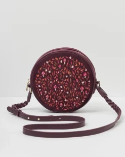Sale Fable England Magical Mushroom Burgundy Circle Purse
