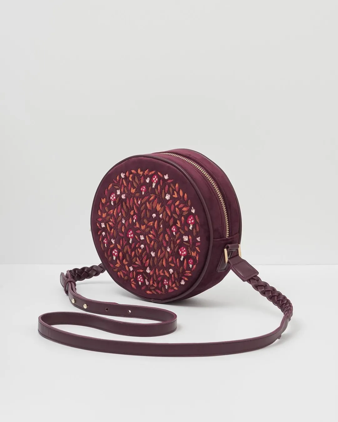 Sale Fable England Magical Mushroom Burgundy Circle Purse