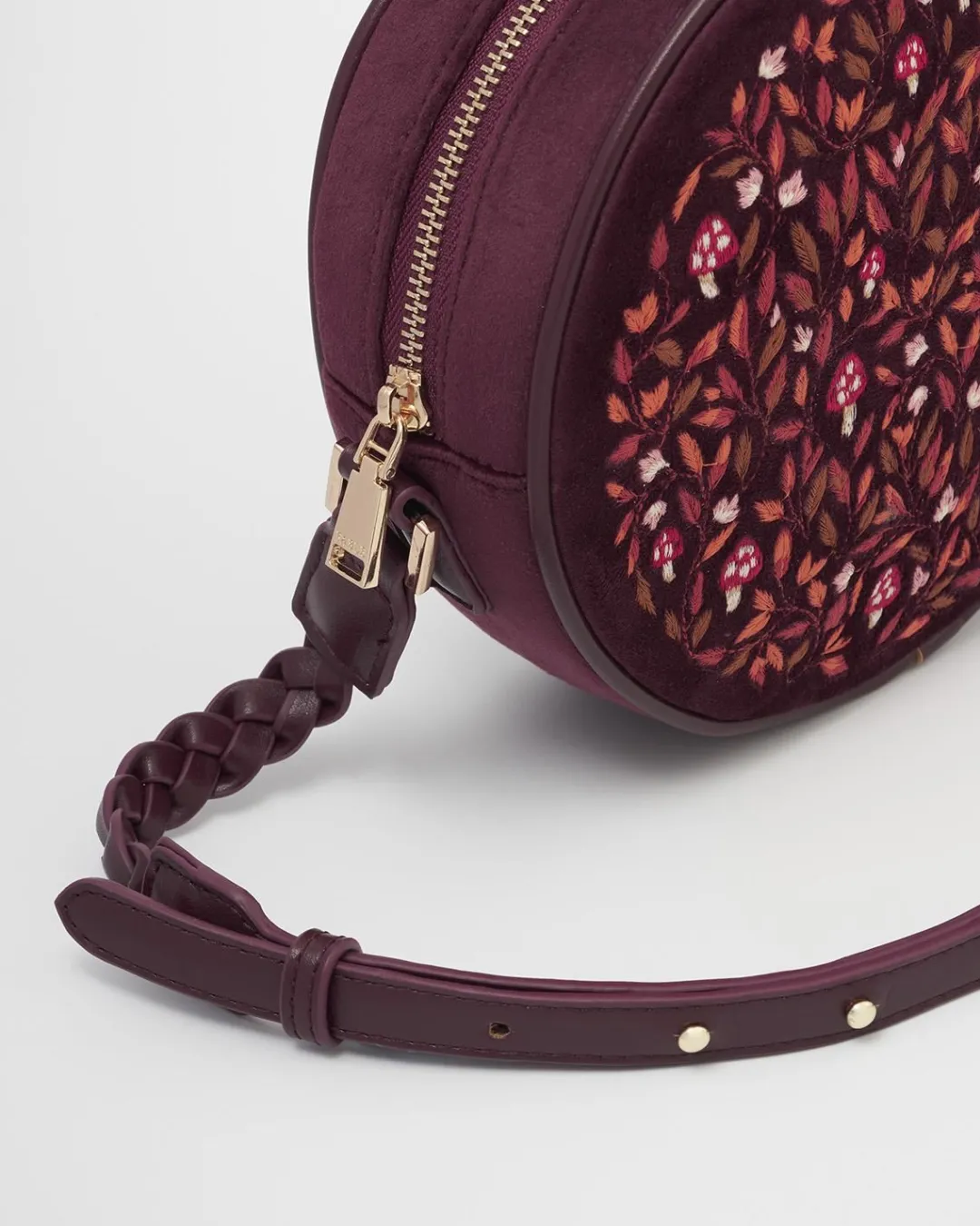 Sale Fable England Magical Mushroom Burgundy Circle Purse