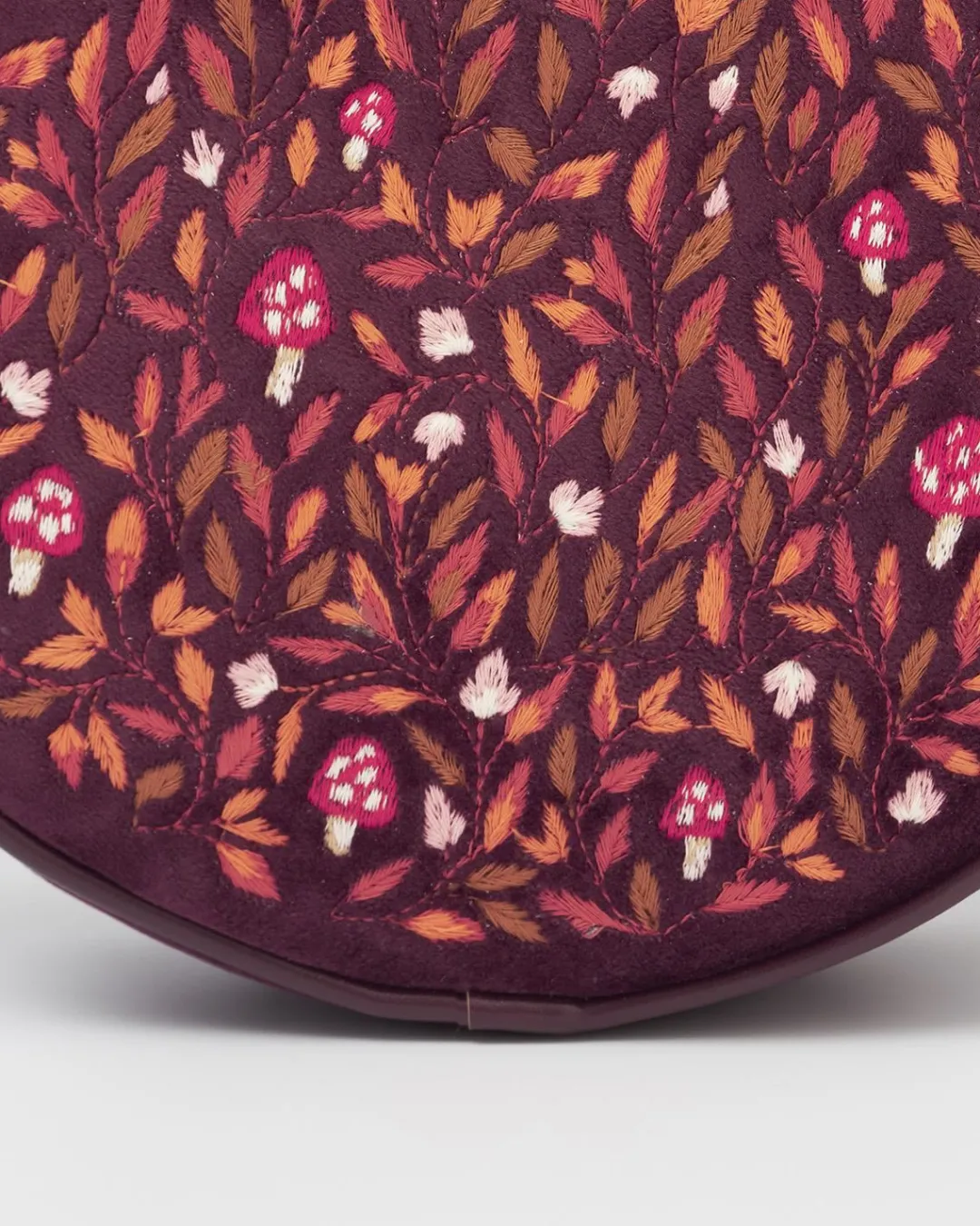 Sale Fable England Magical Mushroom Burgundy Circle Purse