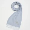 Discount Fable England Magical Mushroom Embroidered Cozy Blue Scarf