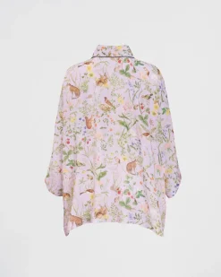 Outlet Fable England Meadow Creature Lilac Short Kimono