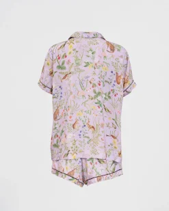 Hot Fable England Meadow Creature Lilac Short Pajamas