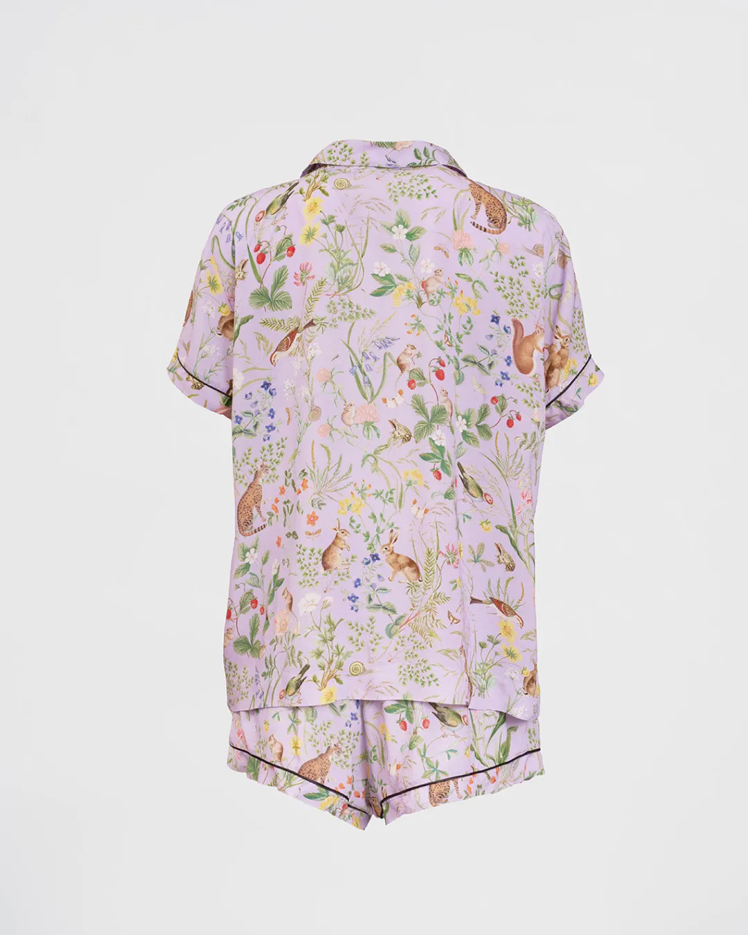 Hot Fable England Meadow Creature Lilac Short Pajamas