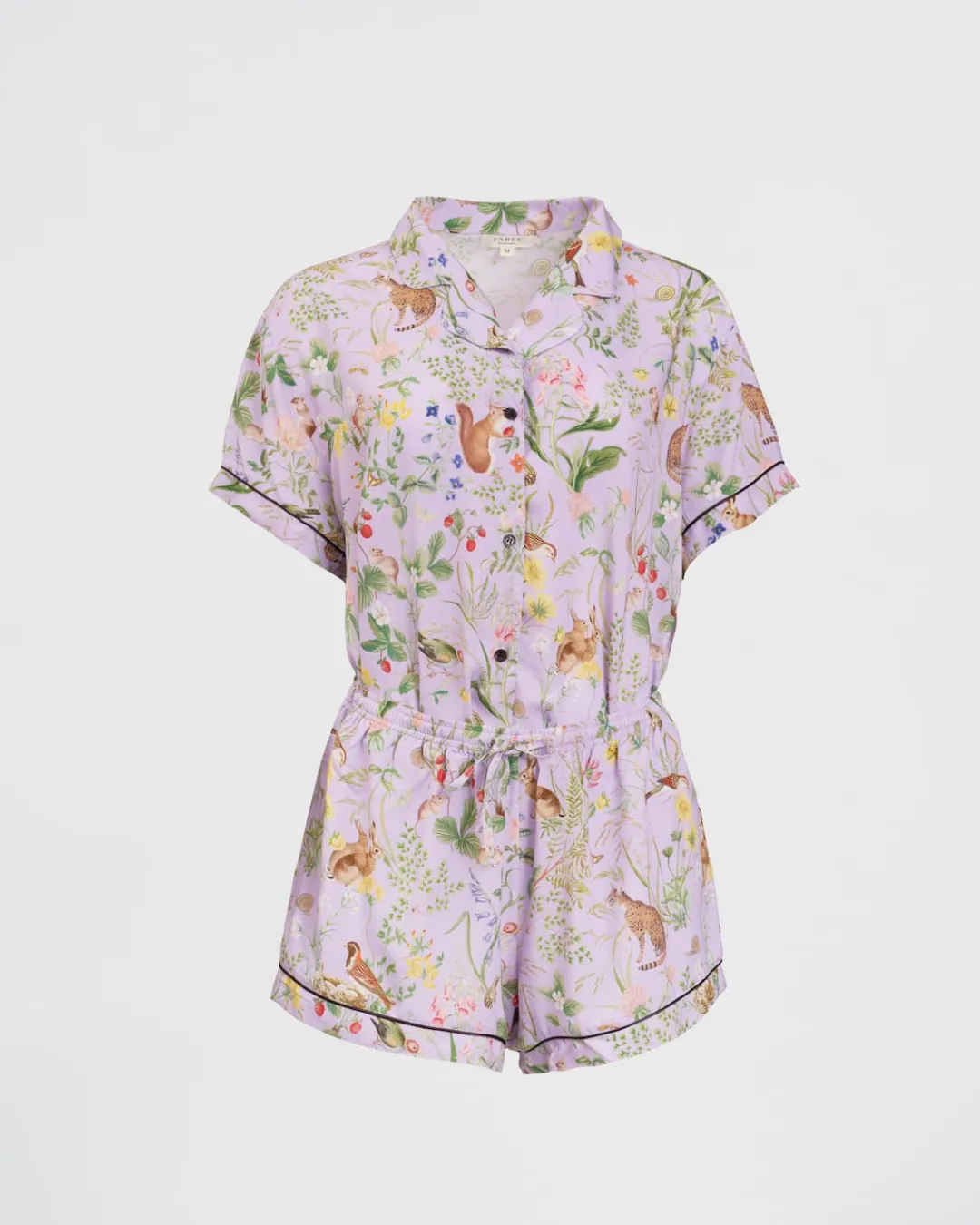 Hot Fable England Meadow Creature Lilac Short Pajamas