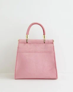 Hot Fable England Morning Song Bird Embroidered Mini Pink Tote