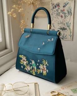 Hot Fable England Morning Song Kingfisher Mini Teal Tote