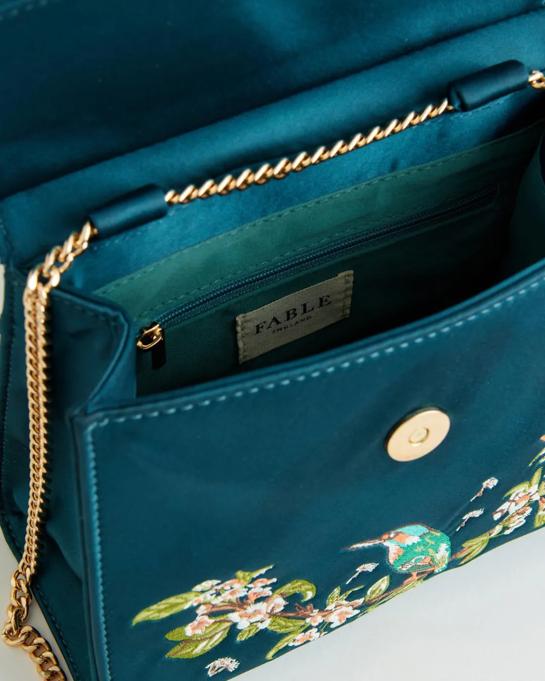 Hot Fable England Morning Song Kingfisher Mini Teal Tote