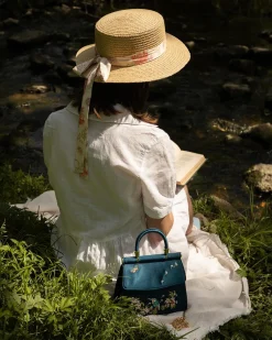 Hot Fable England Morning Song Kingfisher Mini Teal Tote
