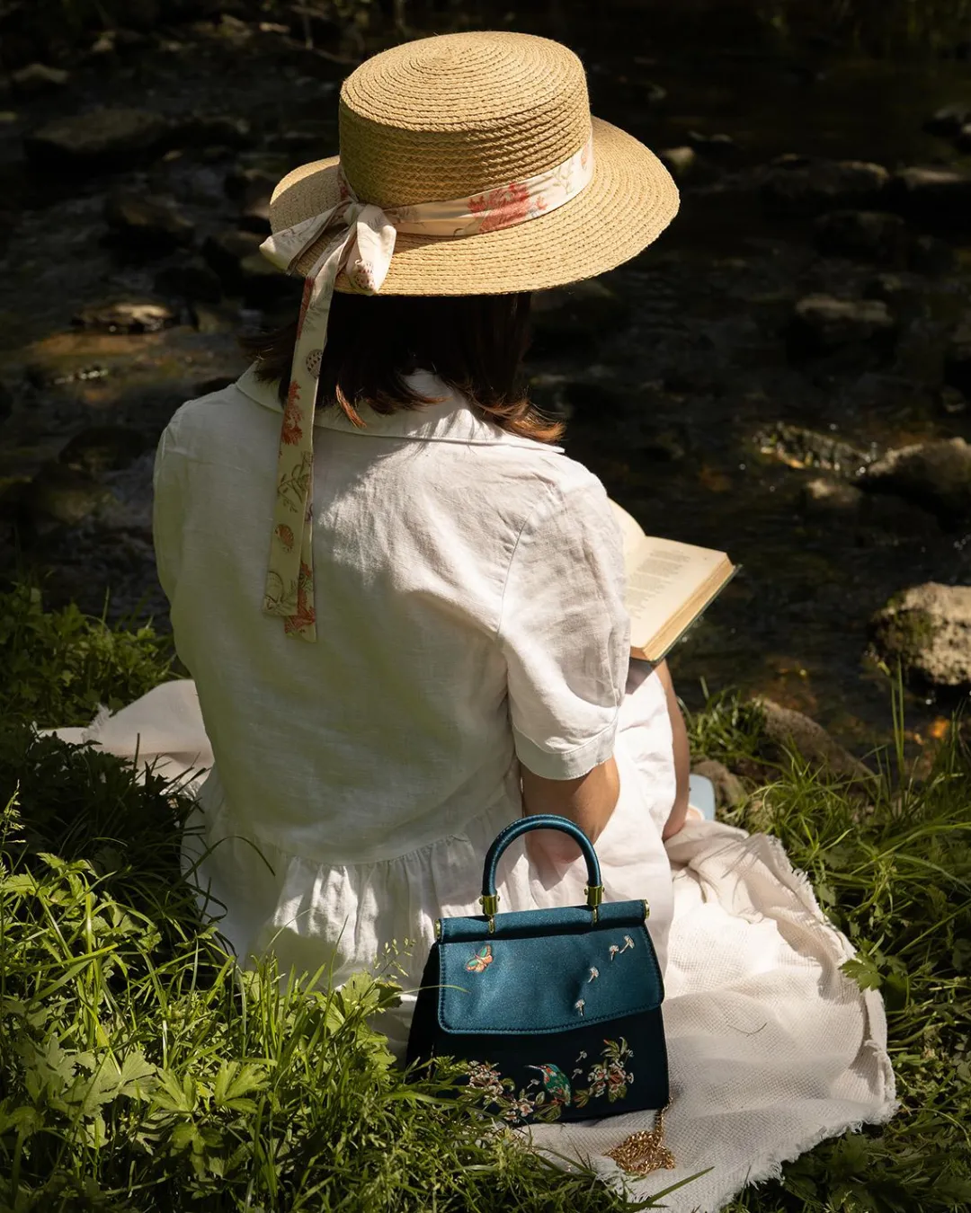 Hot Fable England Morning Song Kingfisher Mini Teal Tote