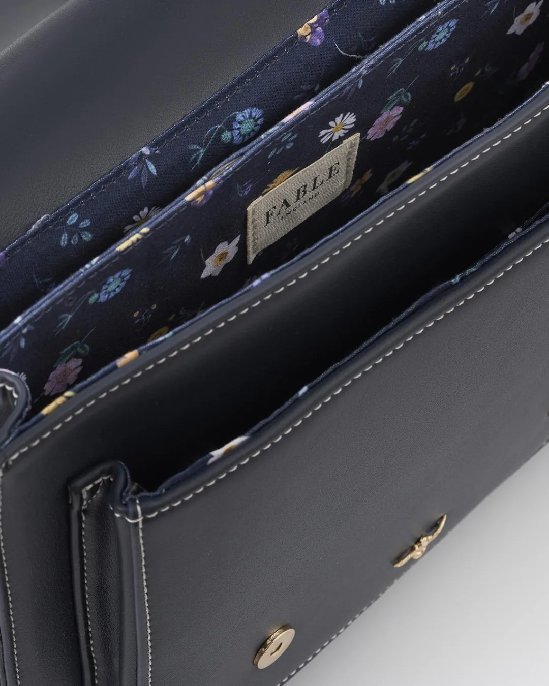 Discount Fable England Navy Satchel