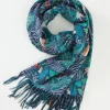 Clearance Fable England Navy The Enchanted Tree Scarf
