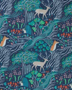 Clearance Fable England Navy The Enchanted Tree Scarf