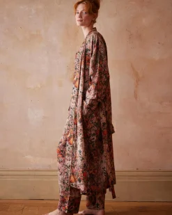 Fashion Fable England Nocturnal Garden Kimono Pink Lady