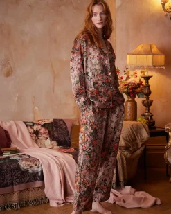 New Fable England Nocturnal Garden Pajamas Pink Lady
