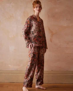 New Fable England Nocturnal Garden Pajamas Pink Lady