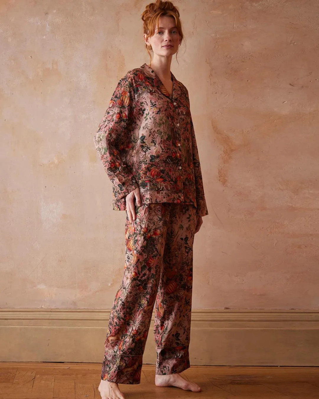 New Fable England Nocturnal Garden Pajamas Pink Lady