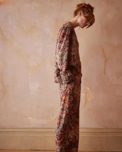 New Fable England Nocturnal Garden Pajamas Pink Lady