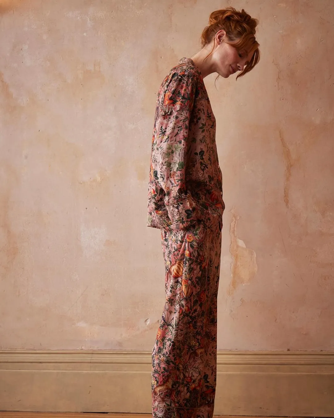 New Fable England Nocturnal Garden Pajamas Pink Lady