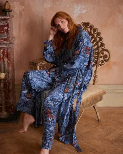Online Fable England Nocturnal Garden Pajamas Midnight Blue