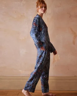 Online Fable England Nocturnal Garden Pajamas Midnight Blue