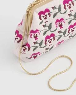 Online Fable England Pansy Victoriana Pink Clutch