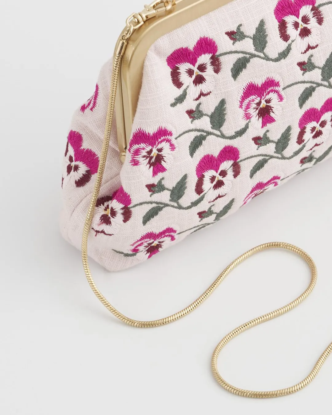 Online Fable England Pansy Victoriana Pink Clutch