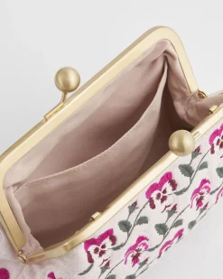 Online Fable England Pansy Victoriana Pink Clutch