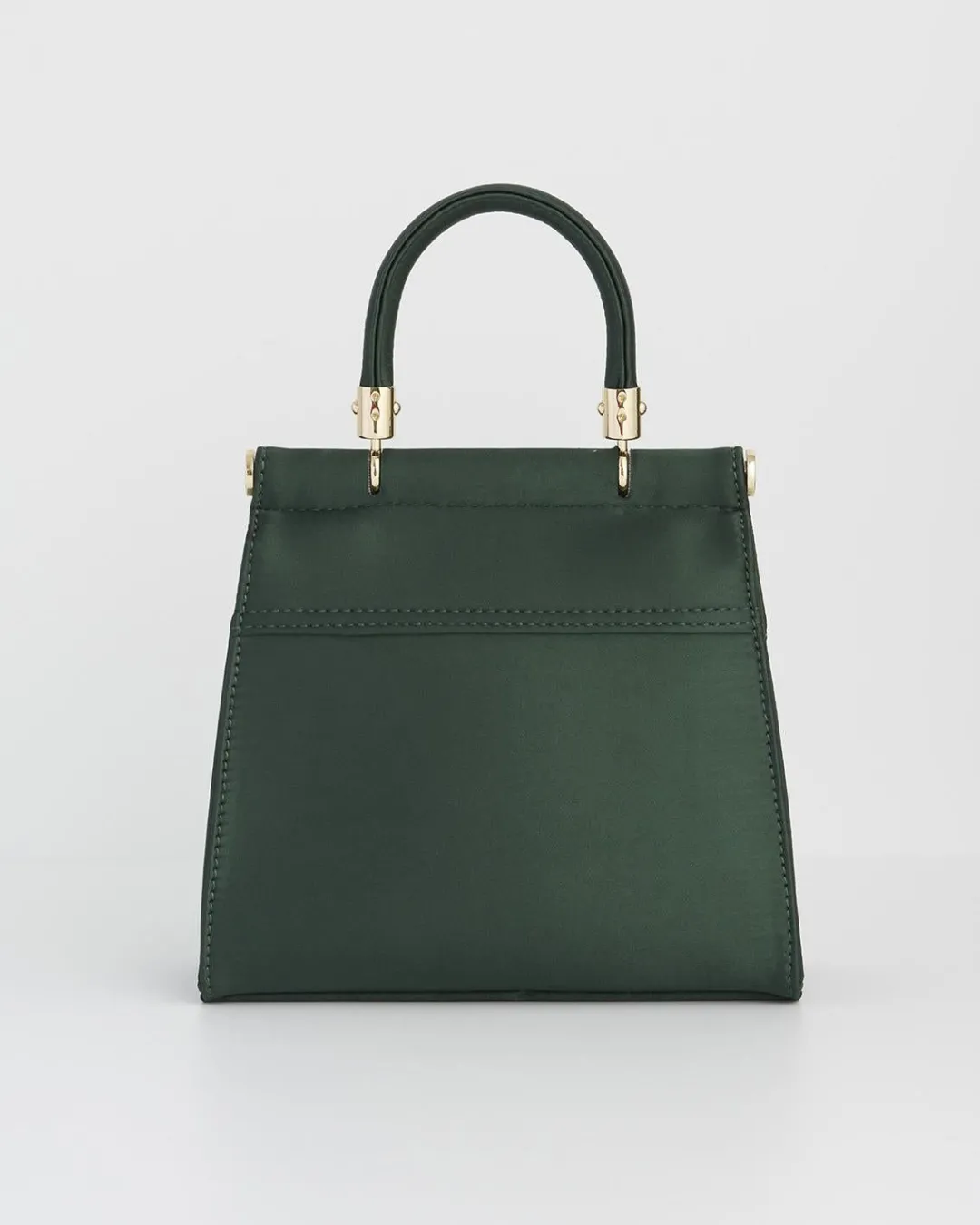 New Fable England Robin & Mistletoe Green Embroidered Satin Tote