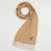 Online Fable England Robin Embroidered Cozy Camel Scarf