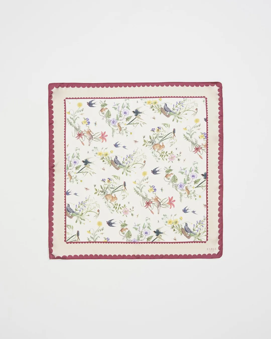 Best Fable England Running Bunny Toile Ivory Square Scarf