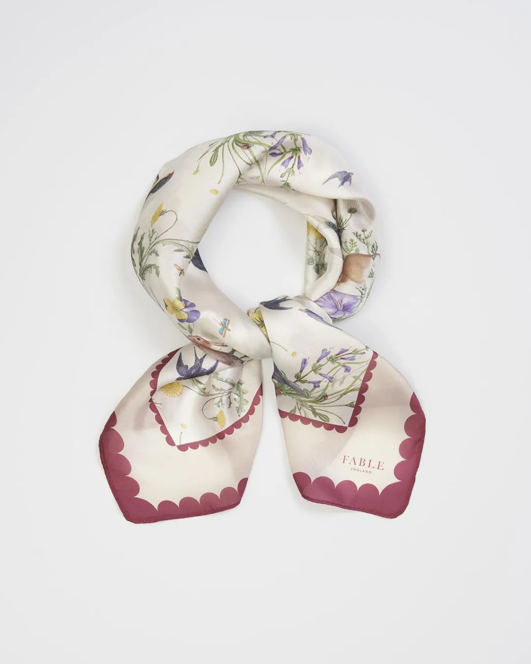 Best Fable England Running Bunny Toile Ivory Square Scarf