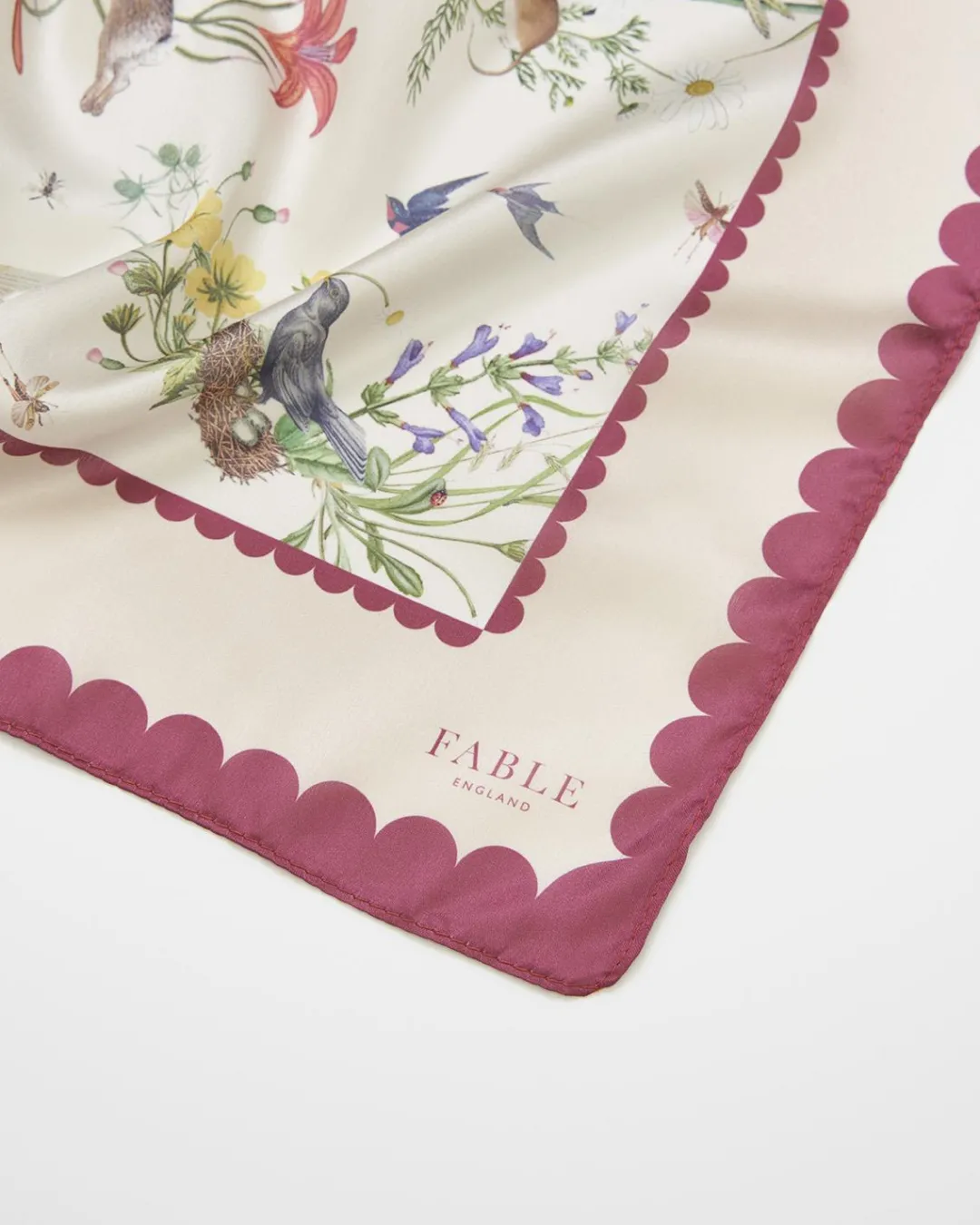 Best Fable England Running Bunny Toile Ivory Square Scarf