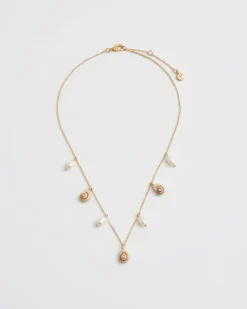Sale Fable England Sea Snail Charm & Pearl Necklace