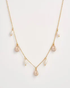 Sale Fable England Sea Snail Charm & Pearl Necklace